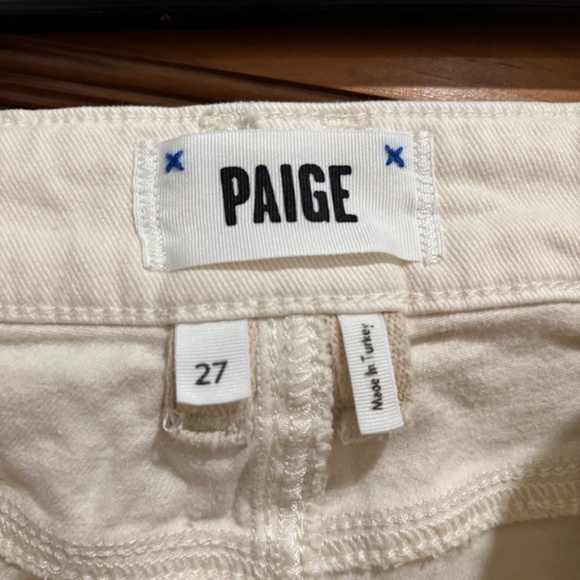 WOMENS PAIGE WIDE LEG HIGH RISE IVORY DENIM - Picture 10 of 12